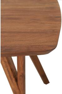 Smeđi blagovaonski stol s pločom stola od bagrema 100x200 cm Quenza – Light & Living