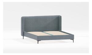 Plavi tapecirani krevet s podnicom 90x200 cm Basti – Ropez