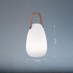 Bijela/smeđa LED stolna lampa (visina 20 cm) Ruby – Fischer & Honsel