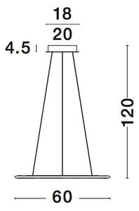 LIVORNO VISILICA LED 53W/3000K/5071lm/IP20/KROM NL8107401