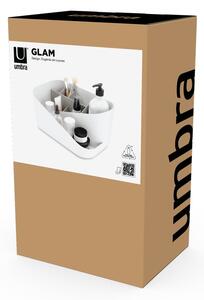 Bijeli plastičan kupaonski organizator za kozmetiku Glam – Umbra