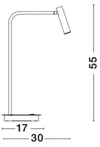 SICILY STOLNA LAMPA LED 3 WattW/3000K/190lm/IP20/CRNA NL7140182