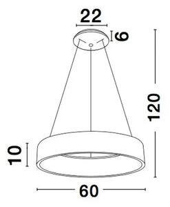 RANDO VISILICA LED 56W/3000K/2124lm/IP20/SIVA NL6167206
