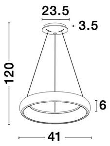 ALBI VISILICA LED 32W/3000K/1950lm/DIMM/IP20/BIJELA NL8105618
