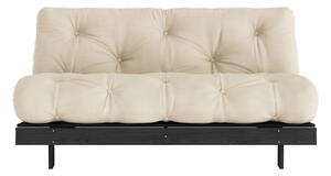 Bež sklopiva sofa 160 cm Roots Black Night – Karup Design