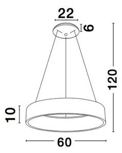 RANDO VISILICA LED 42W/3000K/3010lm/IP20/CRNA NL6167220