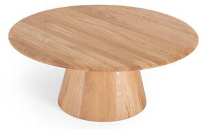 Okrugao stolić za kavu od punog hrasta u prirodnoj boji ø 80 cm Mushroom – Gazzda