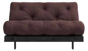 Tamno smeđa sklopiva sofa 140 cm Roots Black Night – Karup Design