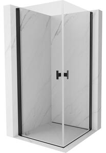 Mexen Mist-B Duo preklopna tuš kabina 90 x 90 cm, prozirna, crna - 8A2-090-090-70-00