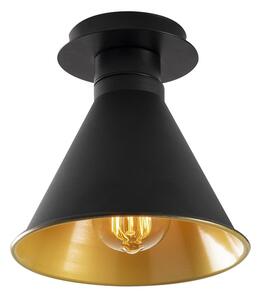 Crna/u zlatnoj boji stropna svjetiljka s metalnim sjenilom ø 20 cm Berceste – Opviq lights