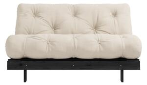 Bež sklopiva sofa 140 cm Roots Black Night – Karup Design