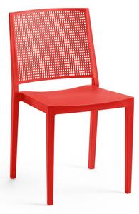 Crvena plastična vrtna stolica Grid – Rojaplast