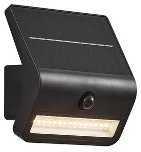 Vanjska zidna svjetiljka crna uklj. LED IP54 sa solarnim senzorom pokreta - Floody