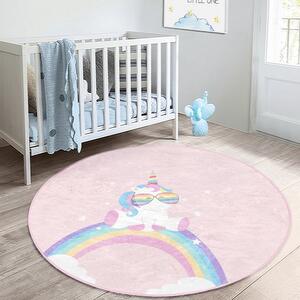 Ružičasti dječji tepih ø 80 cm Comfort – Mila Home