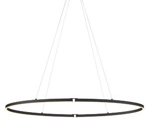 Dizajnerska viseća svjetiljka crna ovalna 120 cm uklj. LED s 3-stupanjskim prigušivanjem - Ovallo