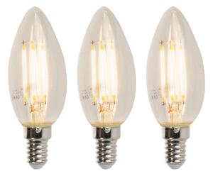 Set od 3 LED E14 prigušive žarulje svijeće B35 5W 380lm 2700K