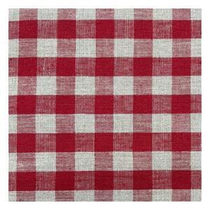 Crvena lanena okrugla prostirka za ispod božićnog drvca ø 125 cm Red Gingham – Linen Tales
