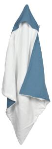 Plavi dječji ručnik s kapuljačom od muslina 75x75 cm – Bébé Douceur