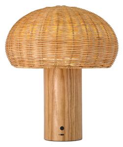 LED stolna lampa u prirodnoj boji sa sjenilom od ratana (visina 32 cm) – Villa Collection