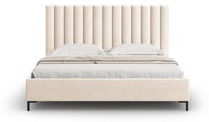 Bež tapecirani bračni krevet s prostorom za pohranu s podnicom 140x200 cm Casey – Mazzini Beds