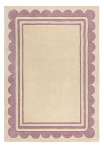 Ljubičasti/u prirodnoj boji ručno rađen vunen tepih 120x170 cm Lois Scallop – Flair Rugs
