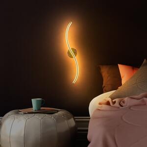 LED zidna lampa u zlatnoj boji Yilan – Opviq lights