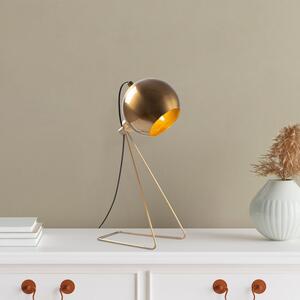 Stolna lampa u bakrenoj boji s metalnim sjenilom (visina 45 cm) Mixed – Opviq lights