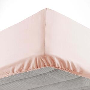 Ružičasta plahta s gumom od mikrovlakana 90x190 cm Oscar – douceur d'intérieur