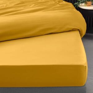 Žuta plahta s gumom od pamučnog perkala 180x200 cm Percaline – douceur d'intérieur