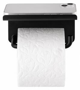 Crni zidni držač toaletnog papira od nehrđajućeg čelika Modo – Blomus