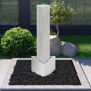 VidaXL Vrtna fontana srebrna 37,7x32,6x110 cm od nehrđajućeg čelika