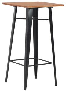 VidaXL Barski stol crni 60 x 60 x 108 cm od masivne borovine i čelika