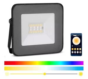 LED Pametni prigušivi RGB reflektor LED/20W/230V IP65 crna