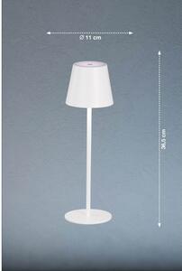 Bijela LED stolna lampa s metalnim sjenilom (visina 36,5 cm) Viletto – Fischer & Honsel