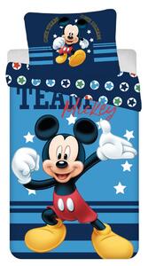 Dječja pamučna posteljina MICKEY MOUSE TEAM plava Dimenzije posteljine: 70 x 90 cm | 140 x 200 cm