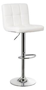 Bijele barske stolice u setu podesive visine 2 kom od umjetne kože (visine sjedala 93 cm) – Casa Selección