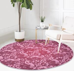 Ružičasti periv/pogodan za robotski usisavač okrugli tepih ø 80 cm Comfort – Mila Home