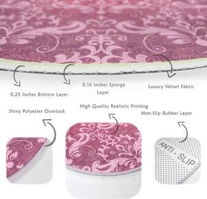 Ružičasti periv/pogodan za robotski usisavač okrugli tepih ø 80 cm Comfort – Mila Home