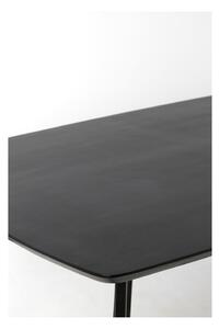 Crni blagovaonski stol s pločom stola od bagrema 100x220 cm Quenza – Light & Living