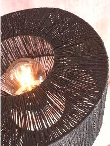 Crna stojeća svjetiljka sa sjenilom od jute (visina 126 cm) Iguazu – Good&Mojo