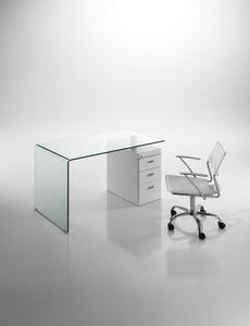 Radni stol sa staklenom pločom stola 65x125 cm Bow – Tomasucci