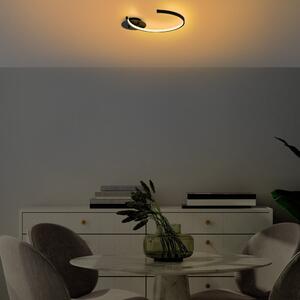 Crna LED stropna svjetiljka 33x46 cm Moon – Opviq lights