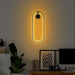 Crna LED zidna lampa Can – Opviq lights