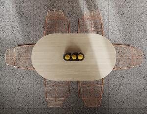 Blagovaonski stol s pločom stola u dekoru hrasta u prirodnoj boji 100x180 cm Lago – TemaHome