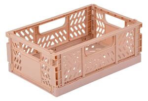Svijetlo ružičasta plastična kutija za pohranu 21x14.5x8 cm – Homéa