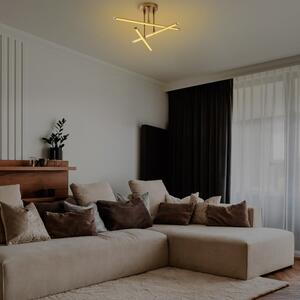 LED stropna svjetiljka u zlatnoj boji 26x51 cm Ledflower – Opviq lights