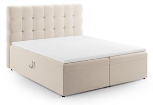 Bež boxspring krevet s prostorom za pohranu 160x200 cm Bali – Cosmopolitan Design