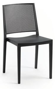 Antracitno siva plastična vrtna stolica Grid – Rojaplast