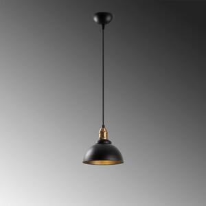 Crna viseća svjetiljka s metalnim sjenilom ø 21 cm Varzan – Opviq lights