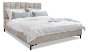Bež tapecirani bračni krevet s podnicom 160x200 cm Eve – Miuform